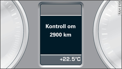 Kombiinstrument: exempel på serviceintervallindikering